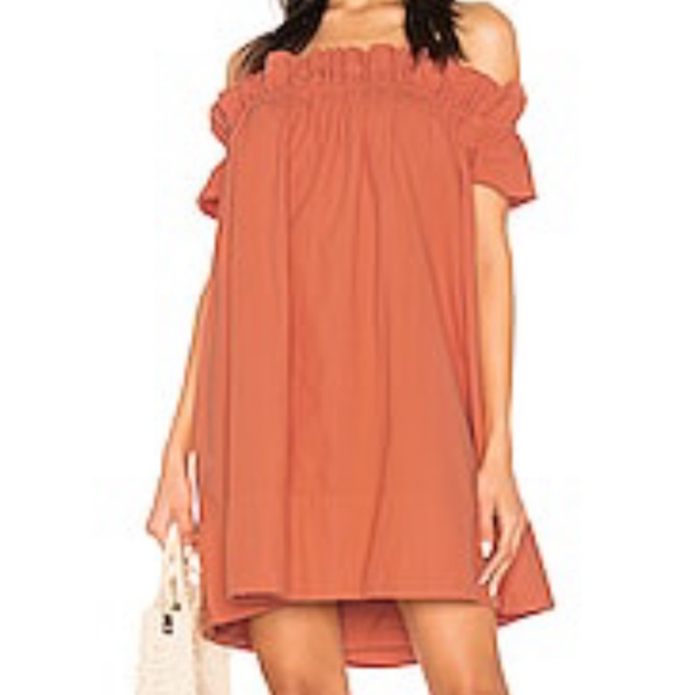 NWT Free People 💕Sophia Off Shoulder Mini dress Sz M Perpetual Sunset